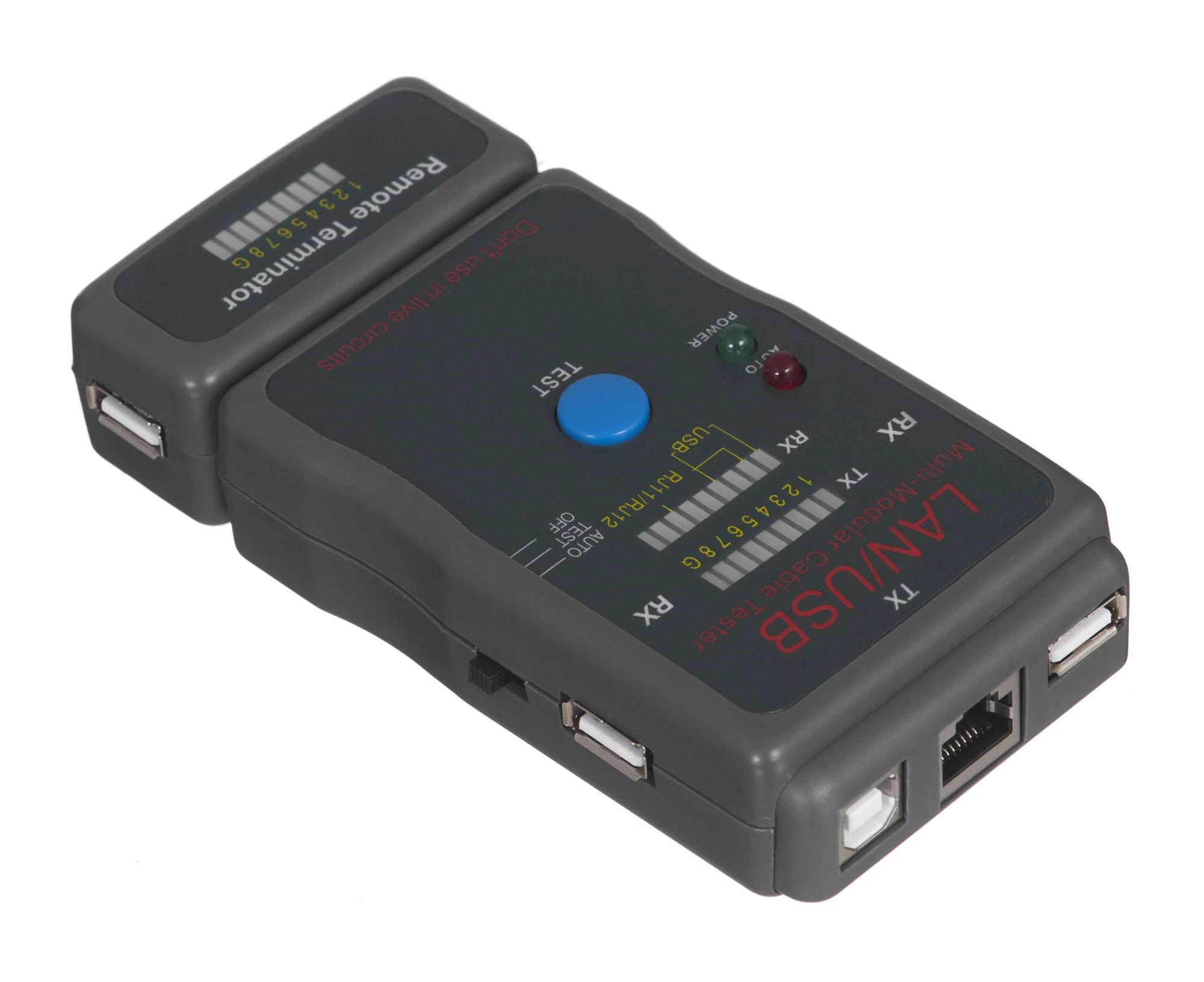 GEMBIRD NCT-2 Gembird kabelių testeris RJ-45, RJ-11, UTP, STP, USB AA/AB