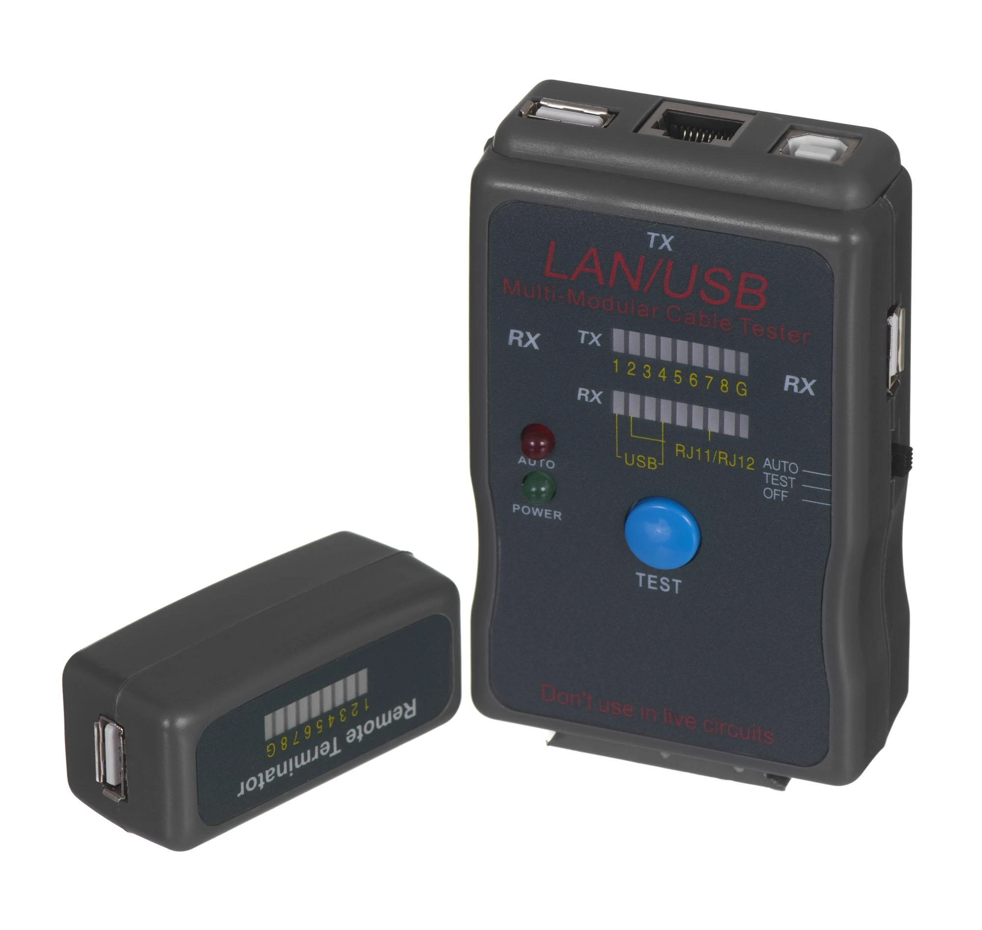 GEMBIRD NCT-2 Gembird kabelių testeris RJ-45, RJ-11, UTP, STP, USB AA/AB