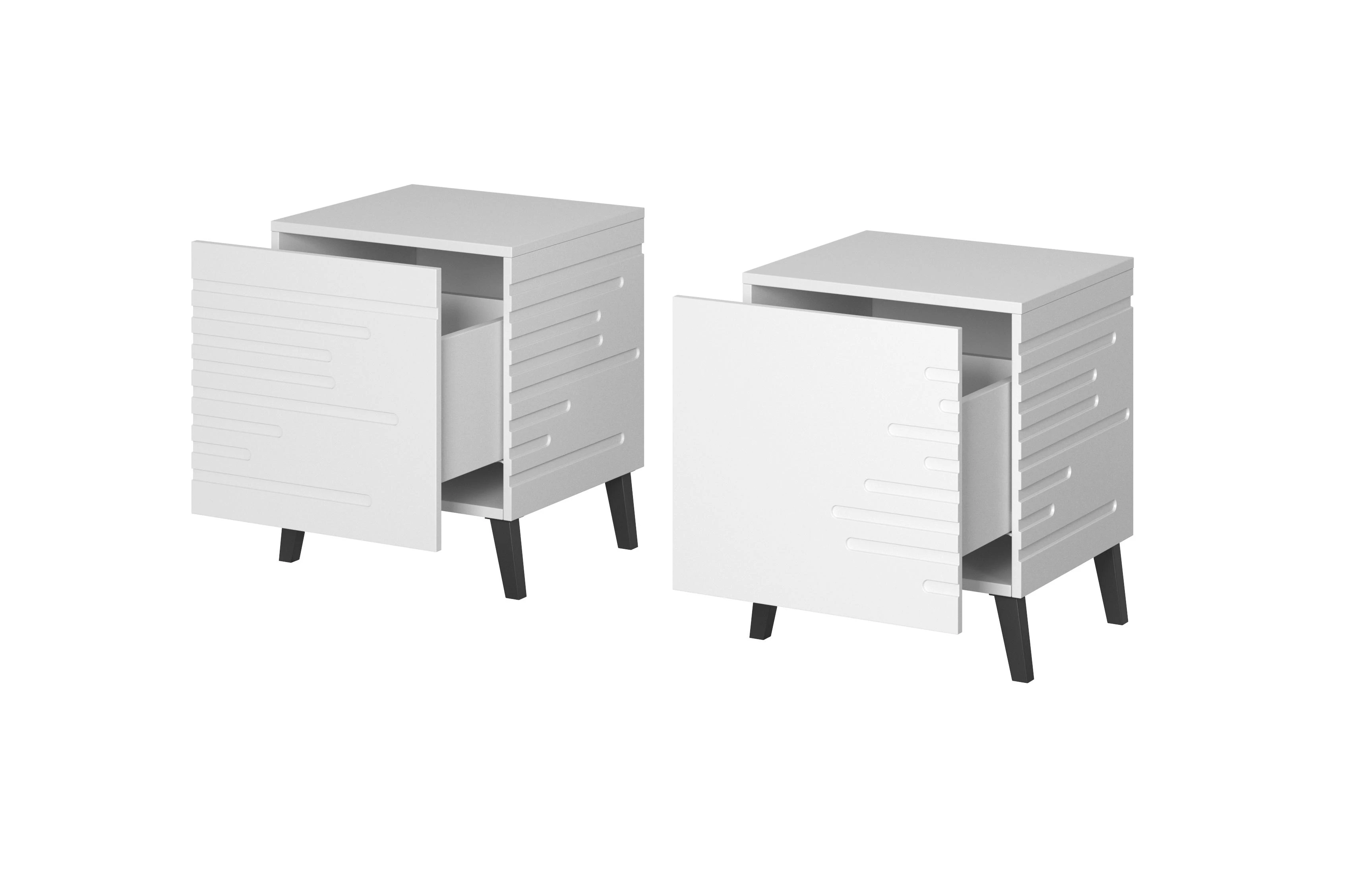 Cama Meble Naktinis Staliukas - Cama Nova 44x40x52, Matinis Baltas