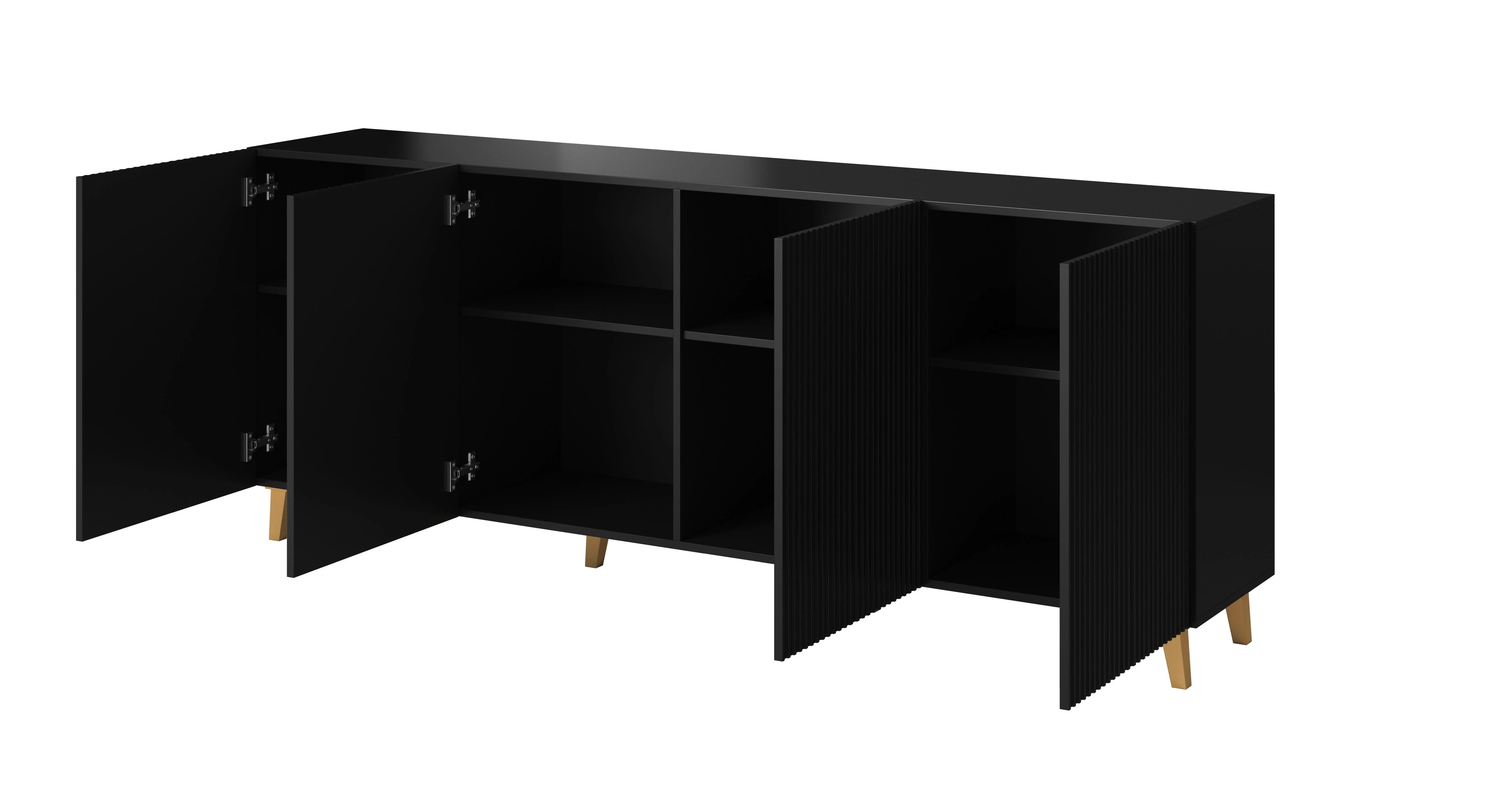 Cama Meble Kompaktiškas Staliukas - Cama Pafos 200x42x82 Juodas
