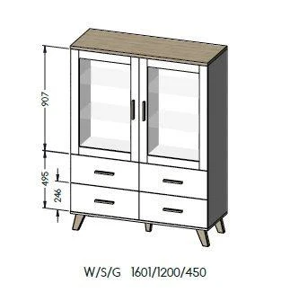 Cama Meble Svetainės Sekcija - Cama Lotta 2d4d Wotan Ąžuolas + Matinė Juoda