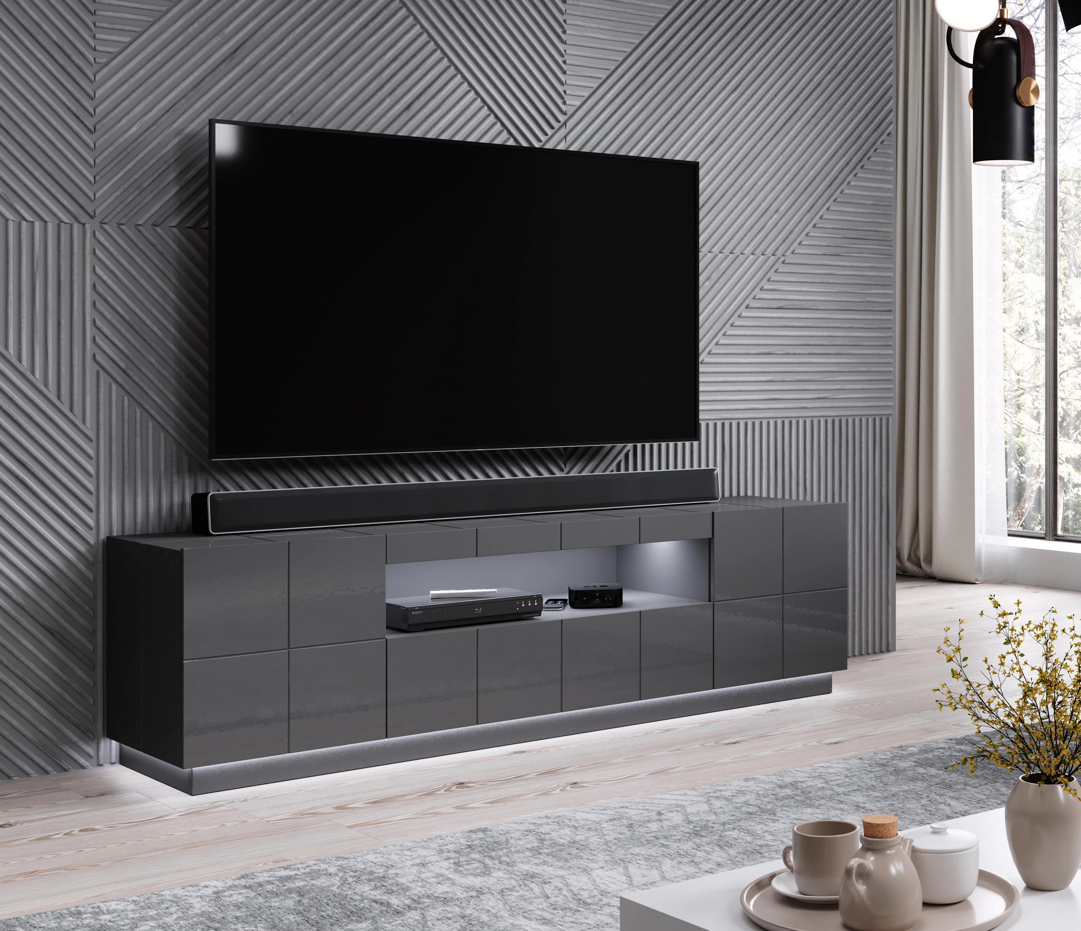 Cama Meble TV Spintelės Apšvietimas - Cama LED Reja Balta