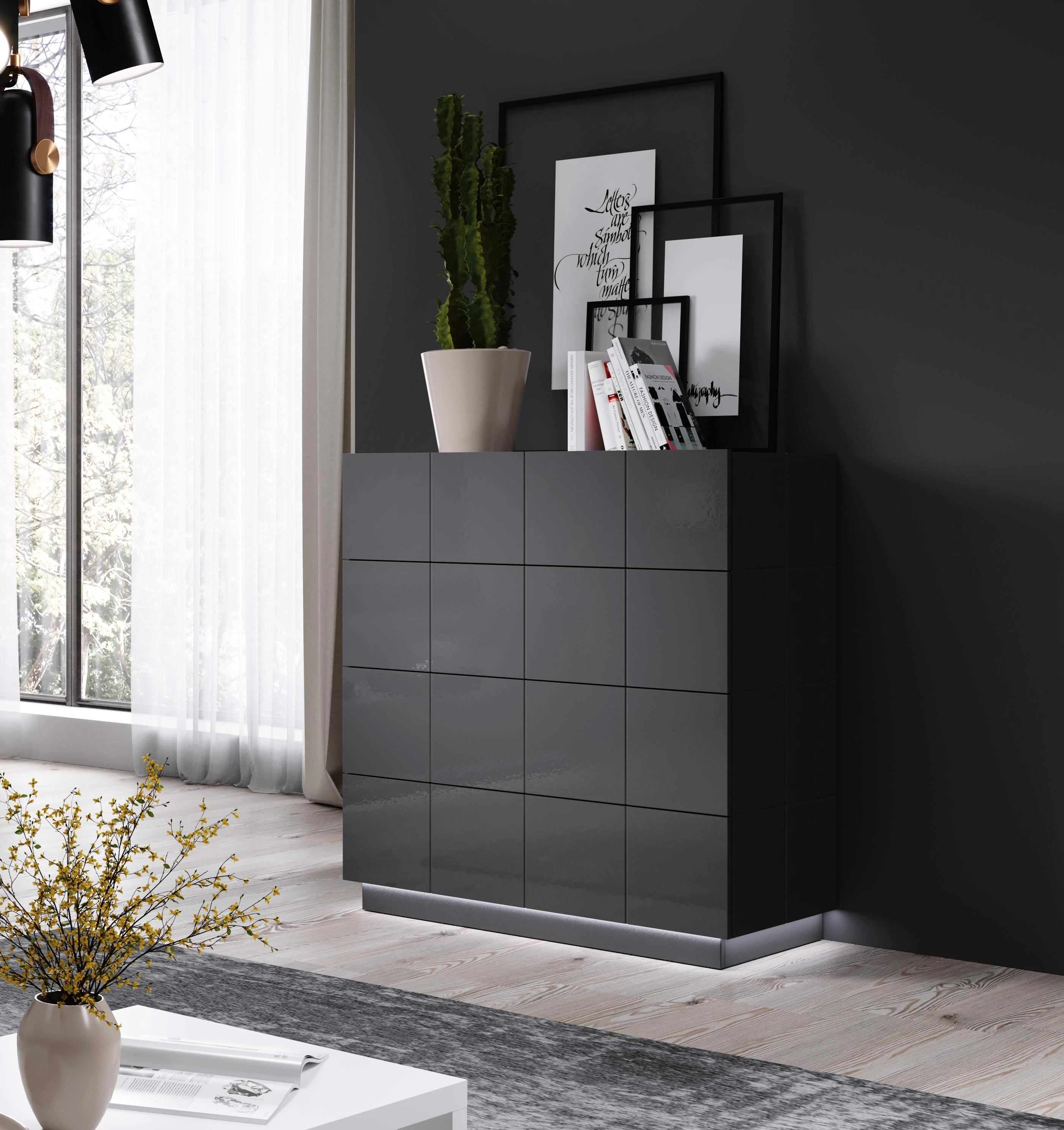 Cama Meble Spintelė - Cama Apšvietimas Reja 4S Balta