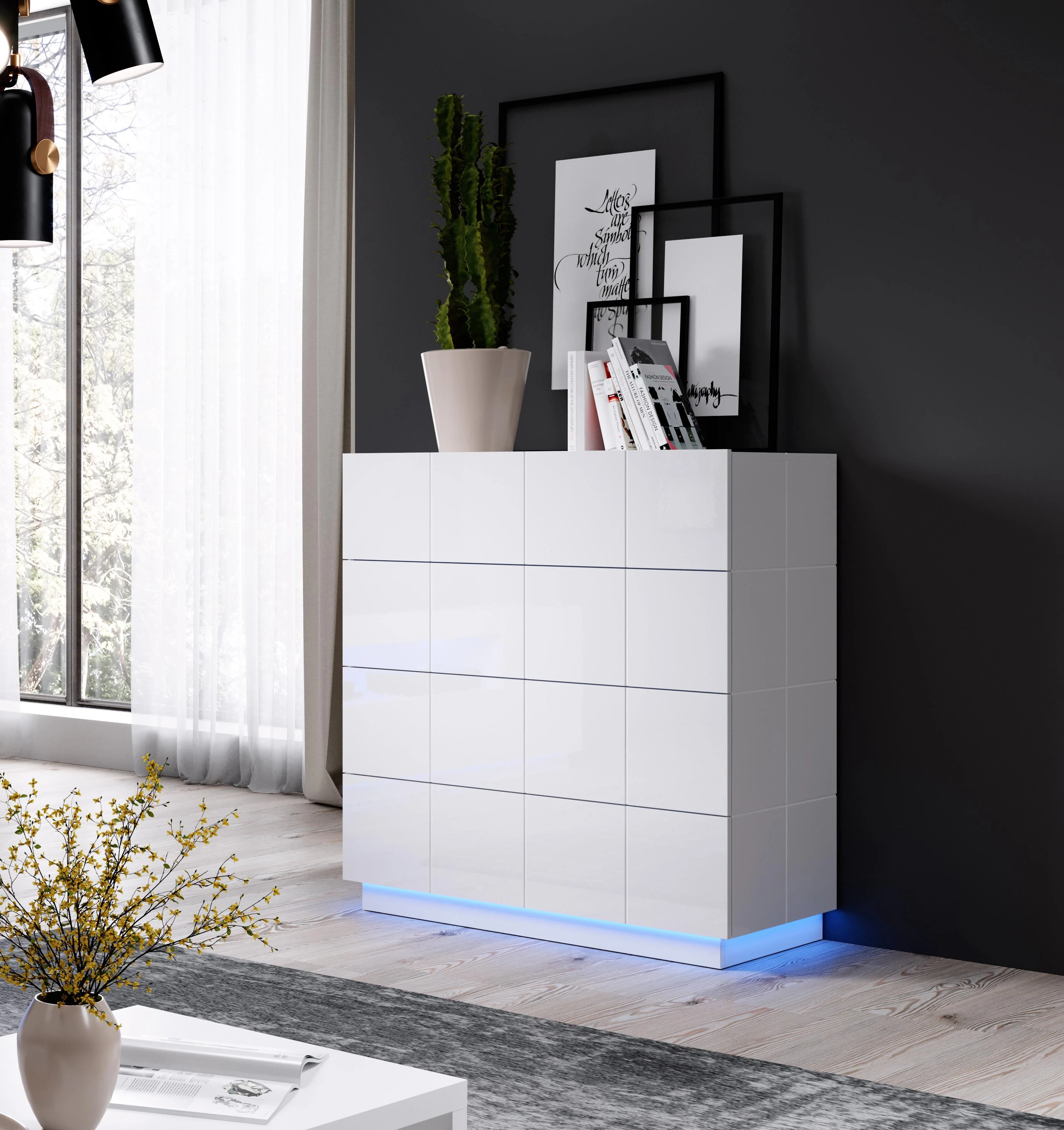 Cama Meble Komoda - Cama Lighting REJA 4S Mėlyna