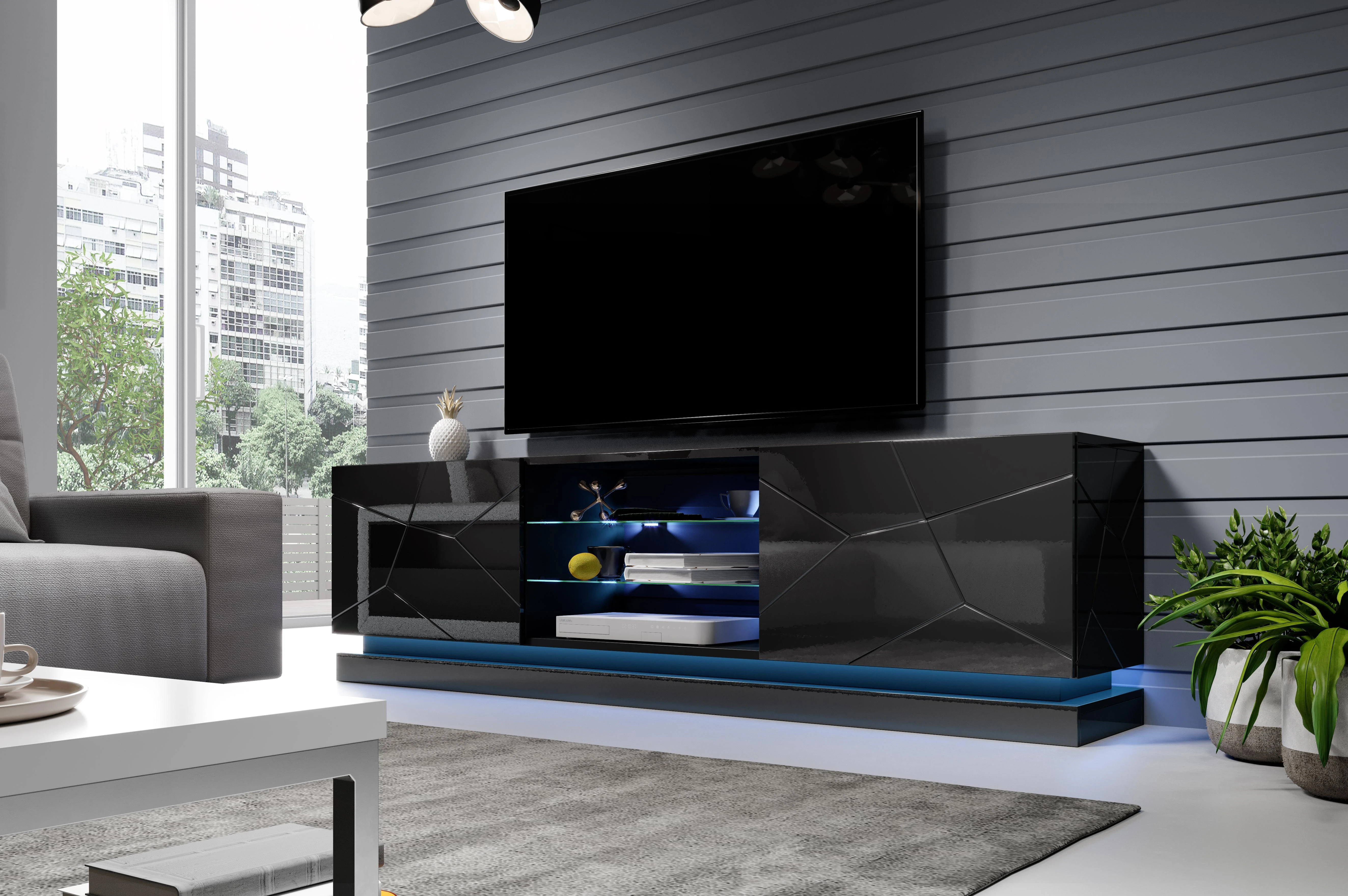 Cama Meble Spintelės Apšvietimas - Cama RTV QIU 200 RGB Paviršinis
