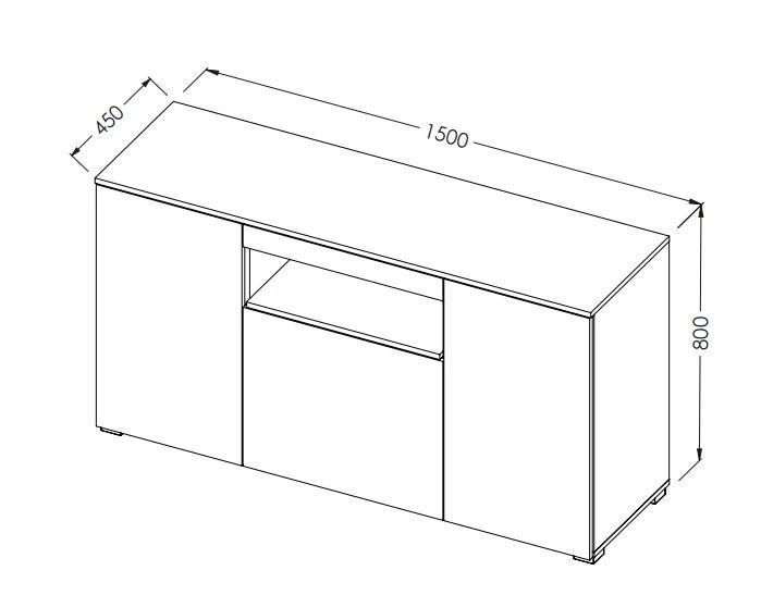 Cama Meble Šoninė Spintelė - Cama K Viva Bi/BI+S 3 Durys