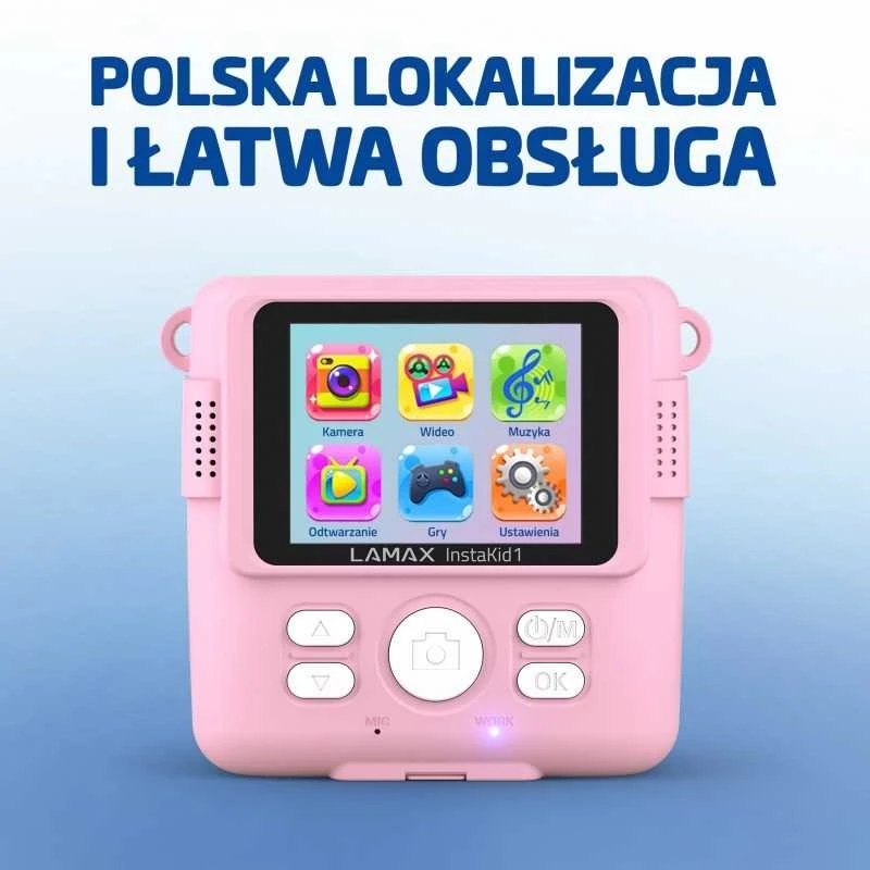 LAMAX InstaKid1 vaikiška kamera, rožinė