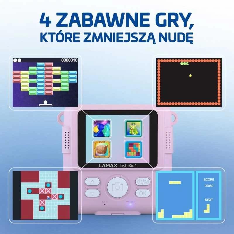 LAMAX InstaKid1 vaikiška kamera, rožinė