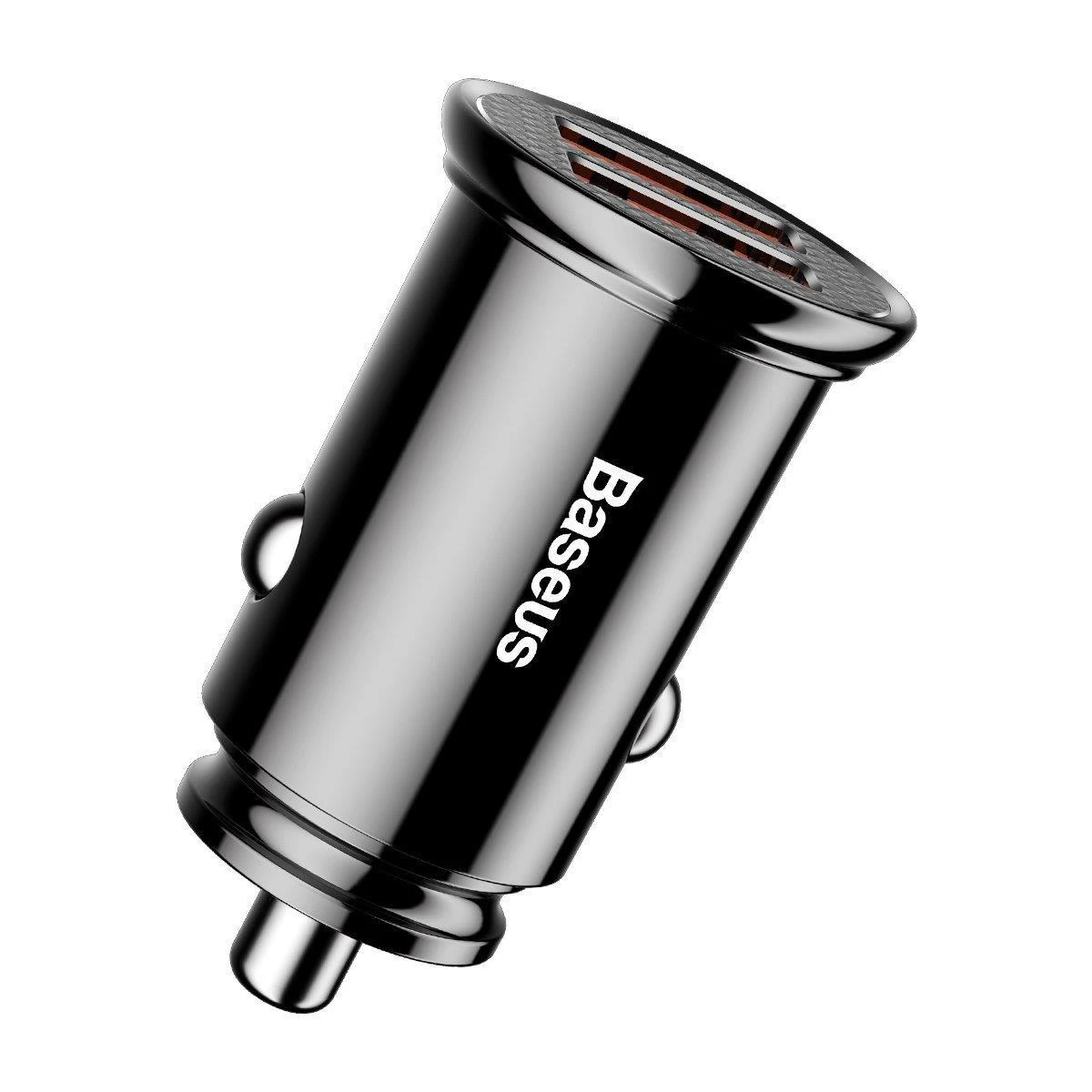 Baseus Circular automobilinis įkroviklis 2xUSB QC3.0 5A 30W - Juodas