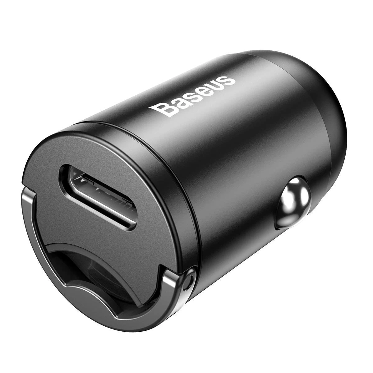 Įkroviklis automobilinis Baseus Tiny Star Mini Quick Charge Type-C to lightning 18W su 1m laidu pilkos spalvos TZVCHX-0G
