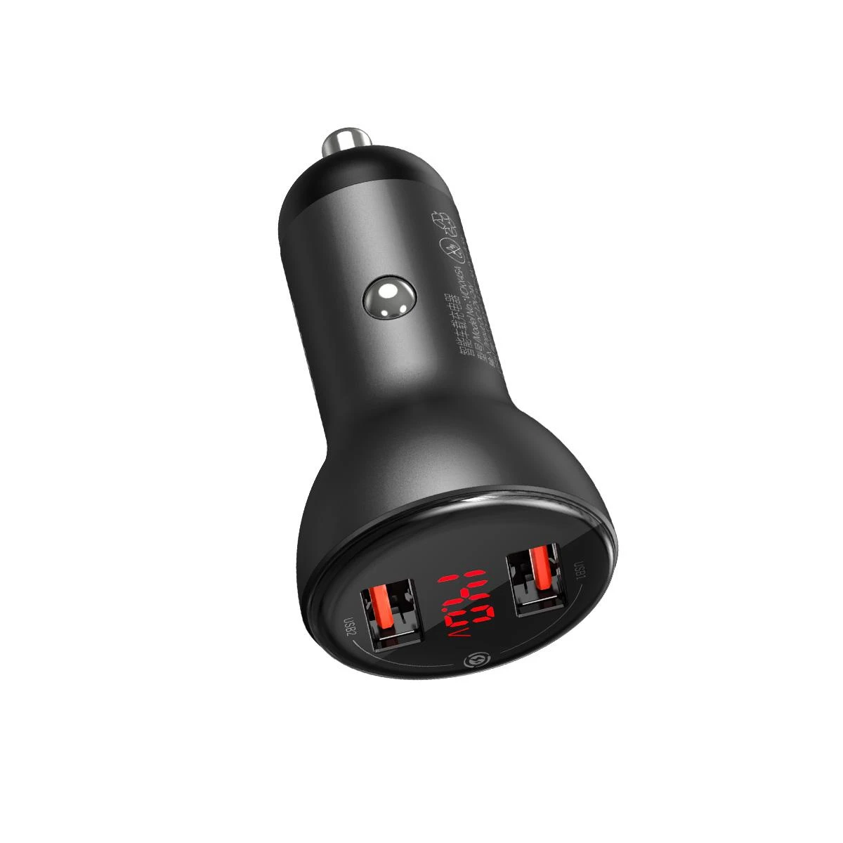 Baseus 2xUSB 4.8A automobilinis įkroviklis 24W - Pilkas