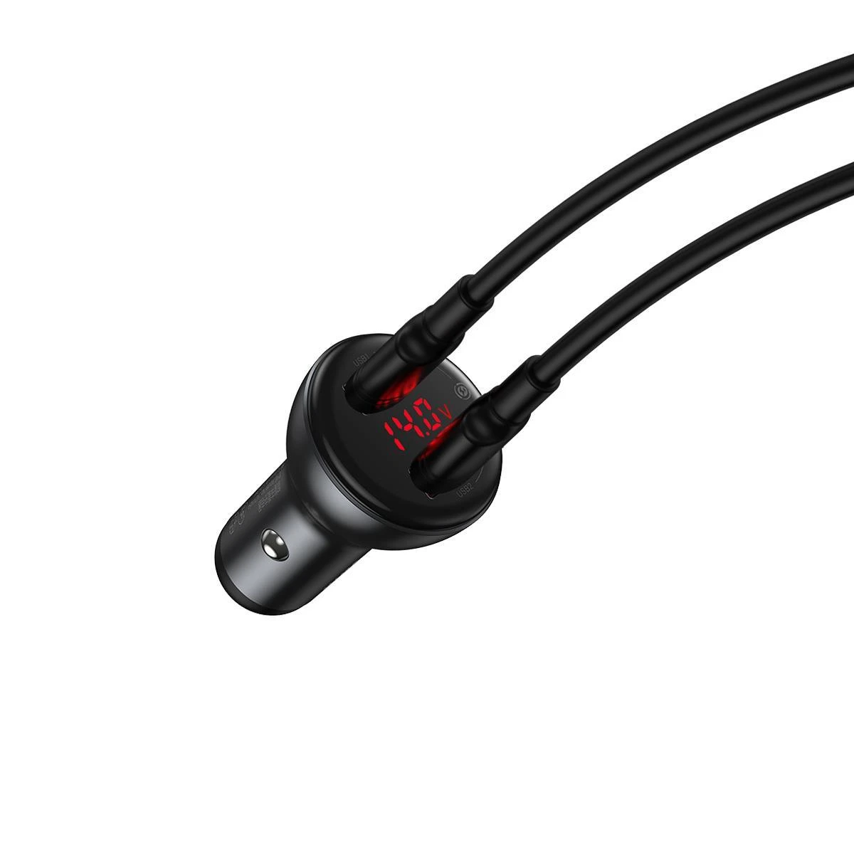 Baseus 2xUSB 4.8A automobilinis įkroviklis 24W - Pilkas