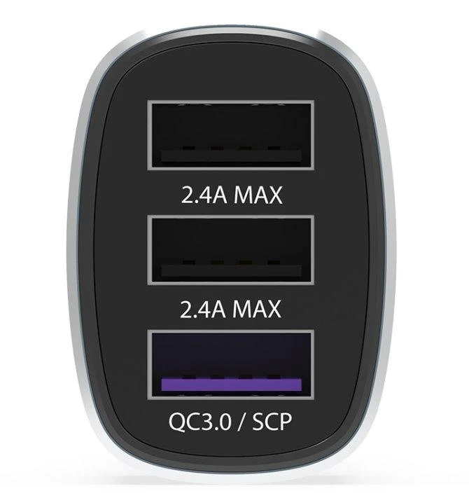 Automobilinis įkroviklis KRUX 3x USB QC 3.0