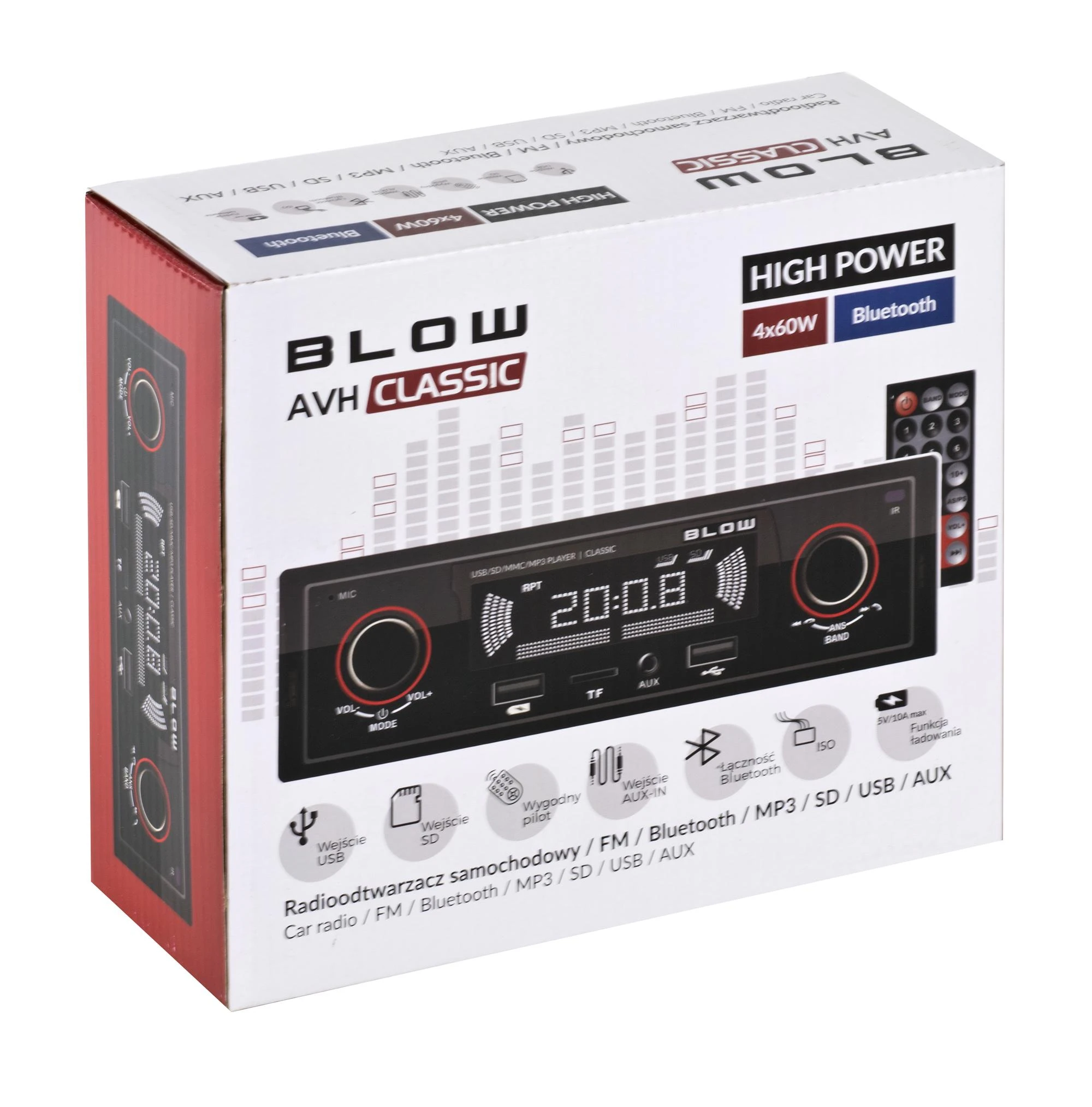 Automagnetola Radijas BLOW AVH CLASSIC MP3/USB/Micro SD