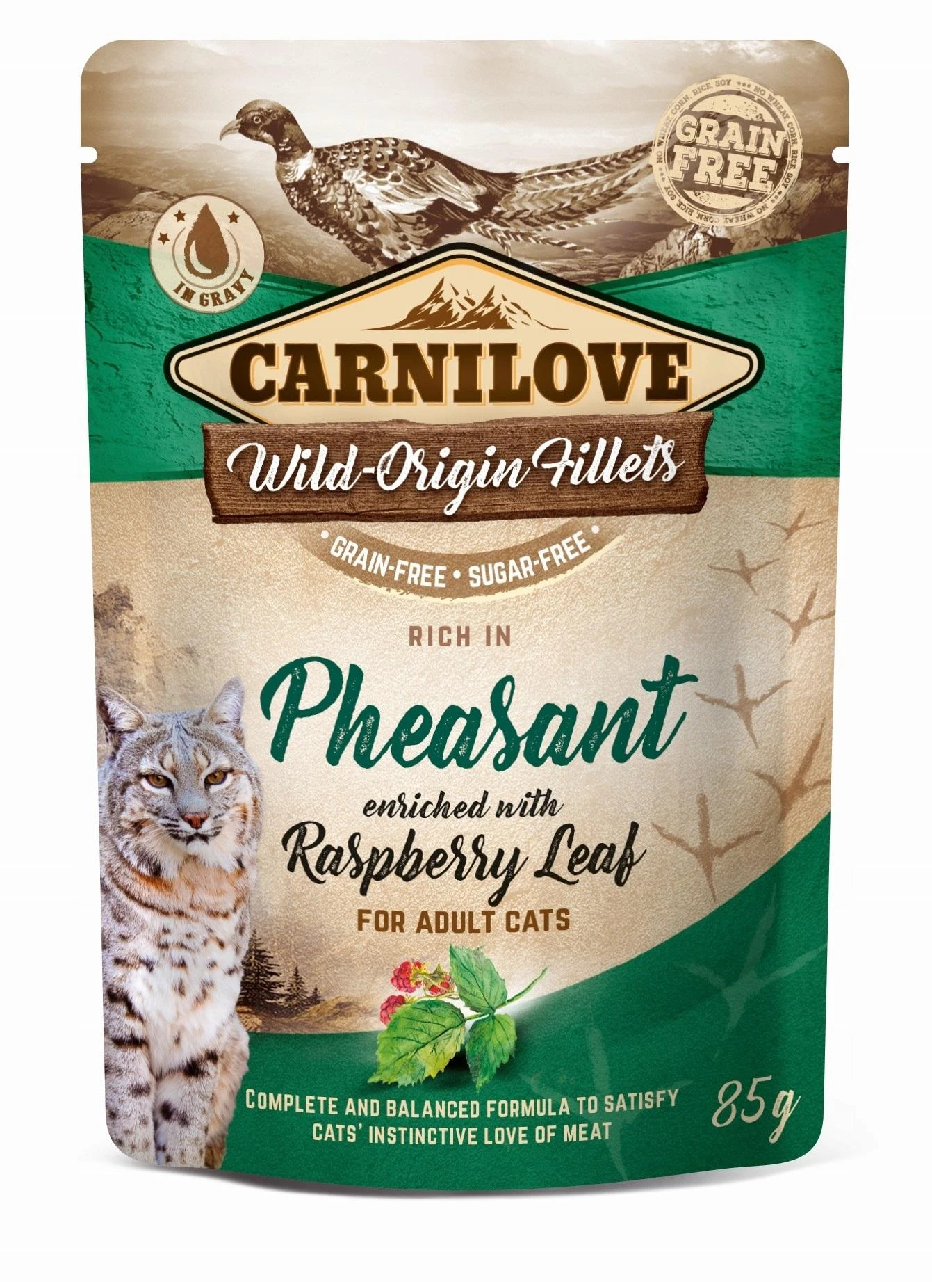 Carni Love Carnilove konservai katėms maiš. fazanas Raspberry Leaves 85g