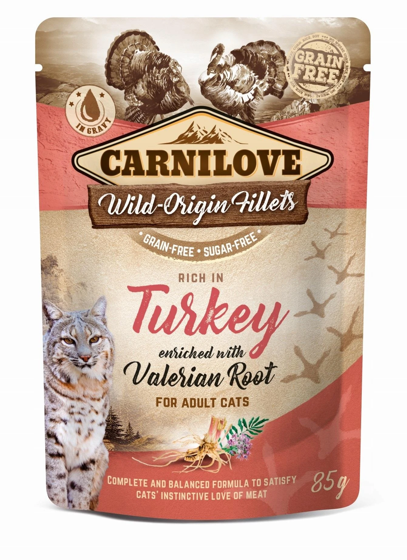 Carni Love Carnilove konservai katėms maiš. kalakutiena Valeriana 85g