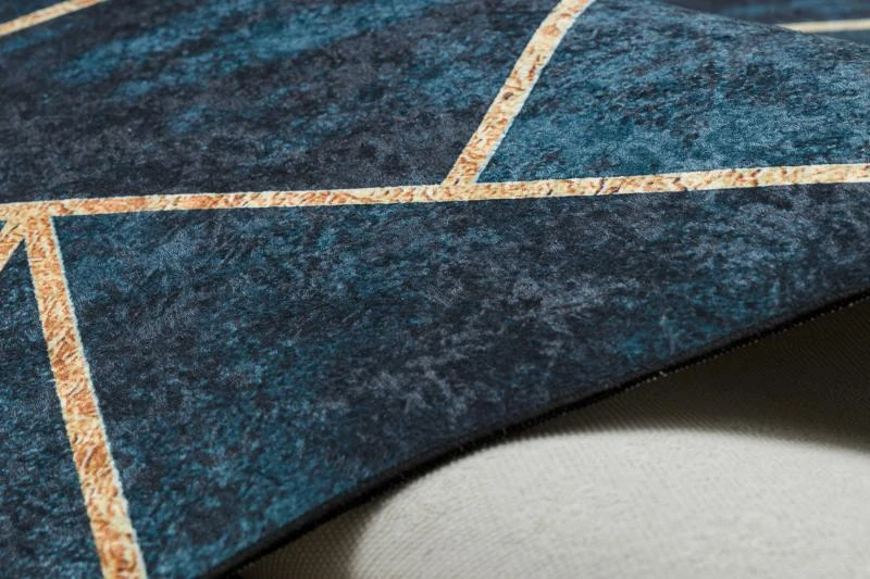 Dywany Uszczow Style Kilimėlis ARLEN MOSAIC spalvos tamsiai geometrinio stiliaus glamour 120x170 Hakano