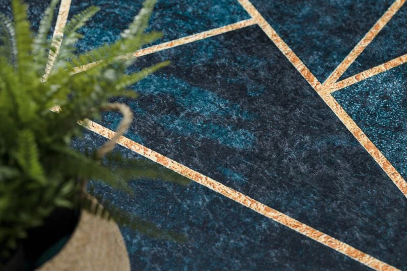 Dywany Uszczow Style Kilimėlis ARLEN MOSAIC spalvos tamsiai geometrinio stiliaus glamour 120x170 Hakano