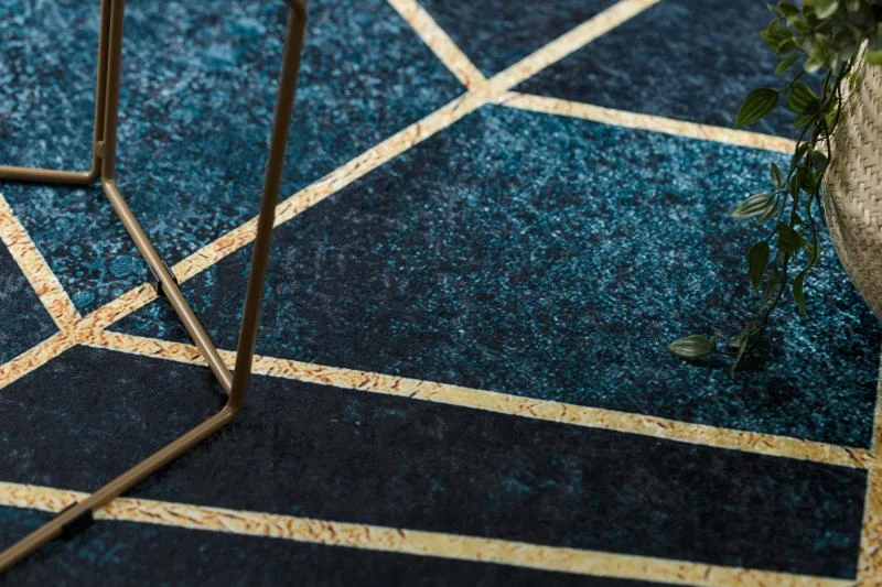 Dywany Uszczow Style Kilimėlis ARLEN MOSAIC spalvos tamsiai geometrinio stiliaus glamour 120x170 Hakano