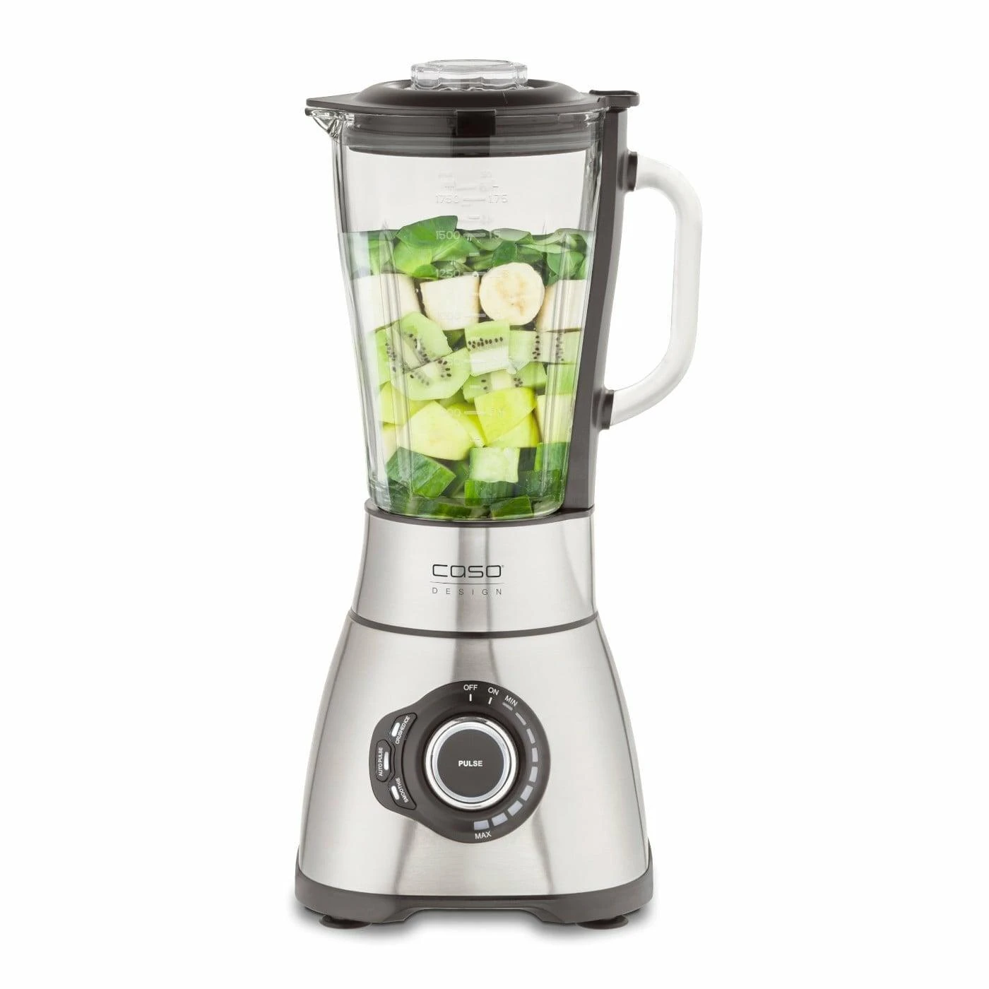 Caso | Maišytuvas | B1800 | Tabletop | 1800 W | Jar material Glass | Jar capacity 1.75 L | Ice crushing | Mini chopper | Nerūdijantis plienas