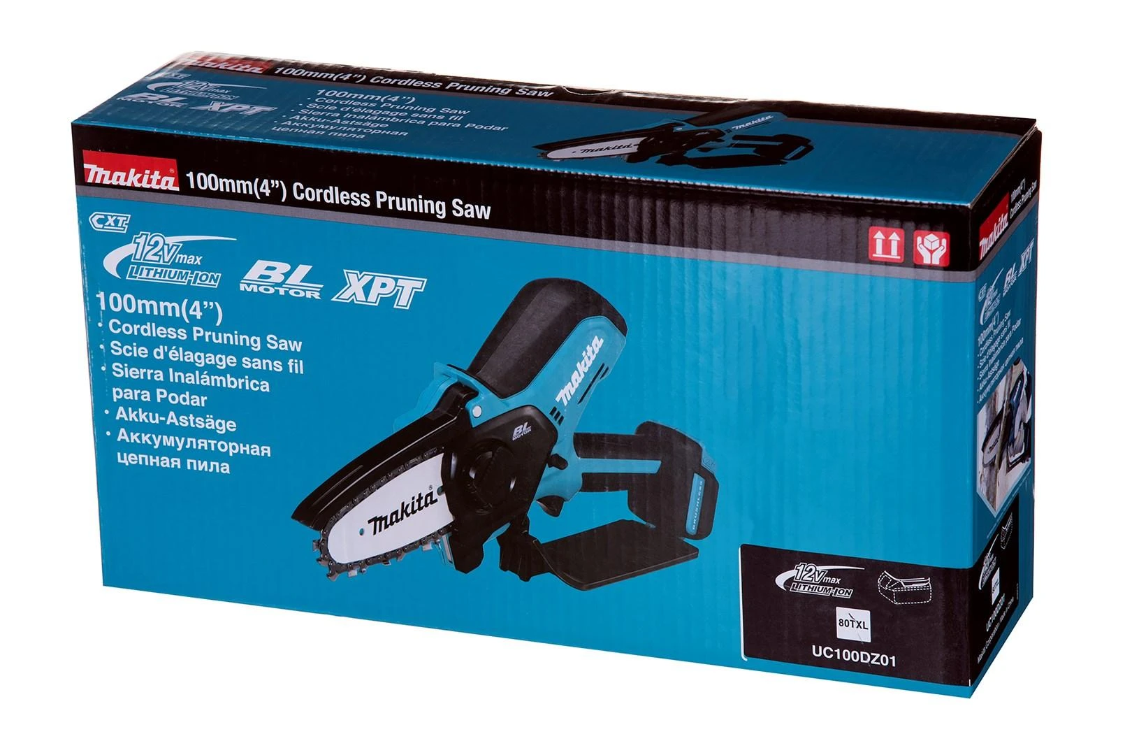 MAKITA grandininis gen4jimo pjūklas 12V UC100DZ01 10cm be akumuliatoriaus ir kroviklio