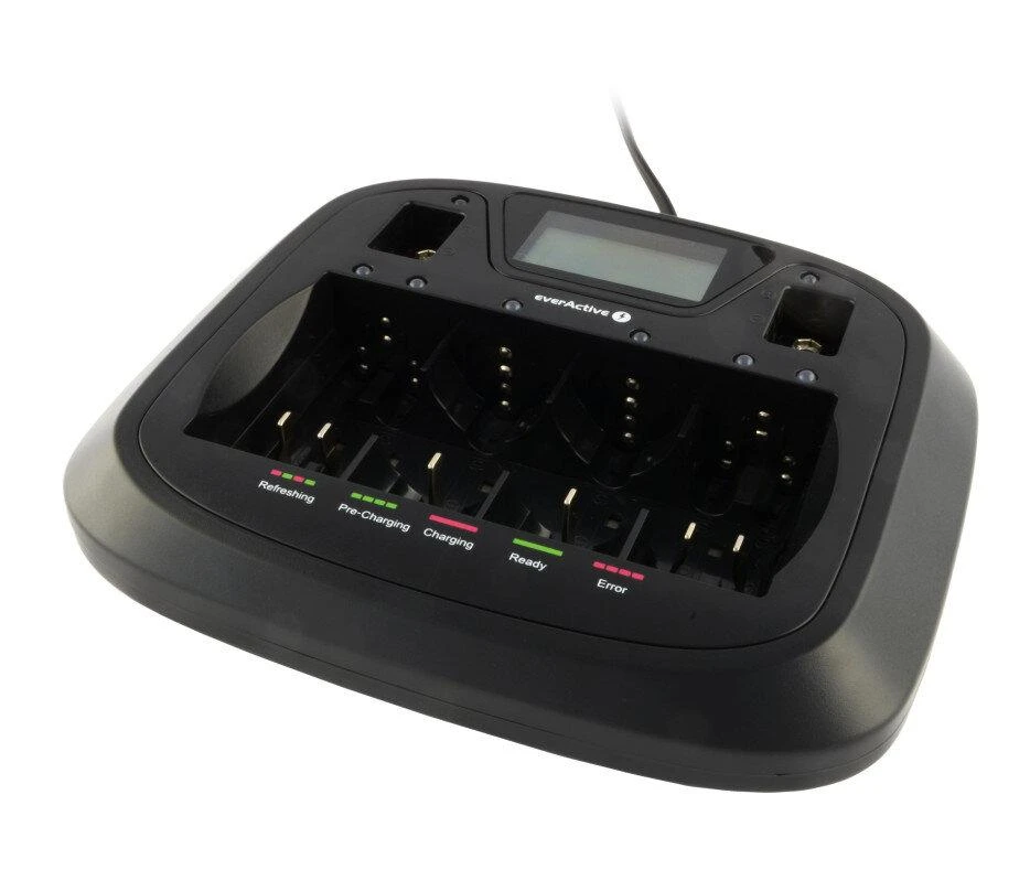 everActive universalus 4 etapų AA AAA C D 9V elementų įkroviklis NC-900U