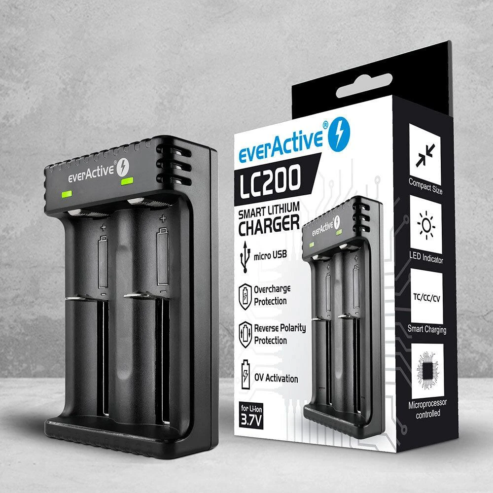 Akumuliatorių Įkroviklis - EverActive LC-200