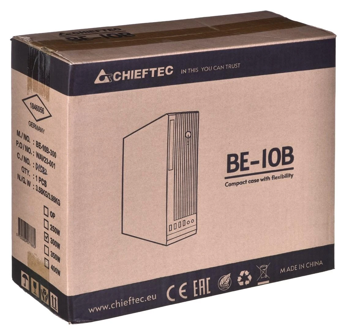 Kompiuterio korpusas CHIEFTEC BE-10B-300  2xUSB 3.0 2xUSB 2.0 PSU included 300W 80+ Bronze