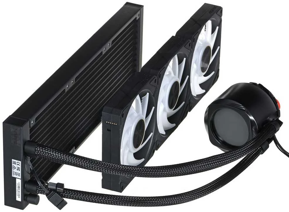 AORUS WATERFORCE X II 360 skysčio aušintuvas su ventiliatoriais
