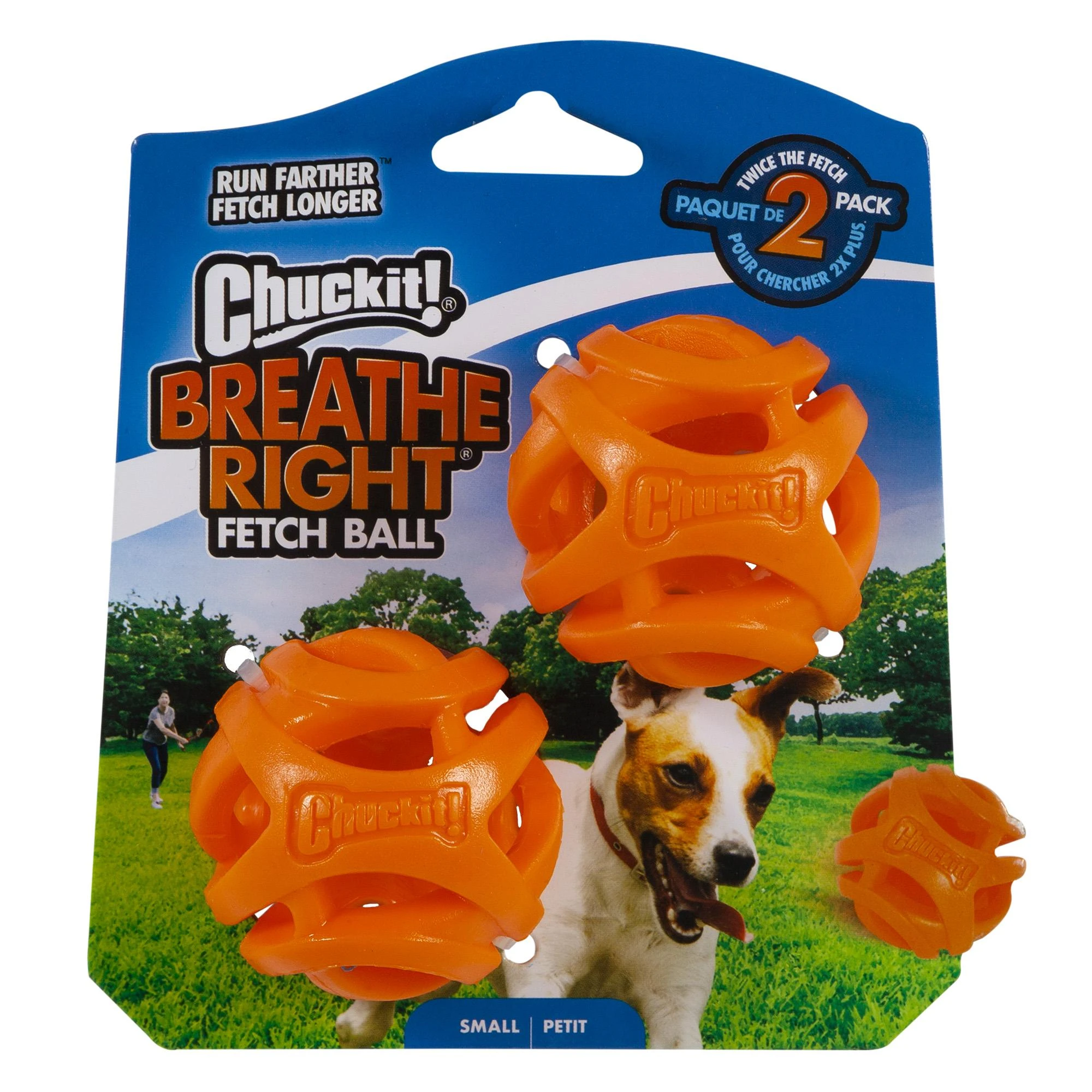 Chuckit - Breathe Right Fetch kamuoliukas - Vidutinis - 6,5 cm - 2 vnt. - (CHUC32141)