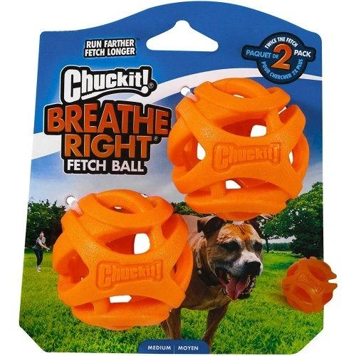 Chuckit - Breathe Right Fetch kamuoliukas - Vidutinis - 6,5 cm - 2 vnt. - (CHUC32141)