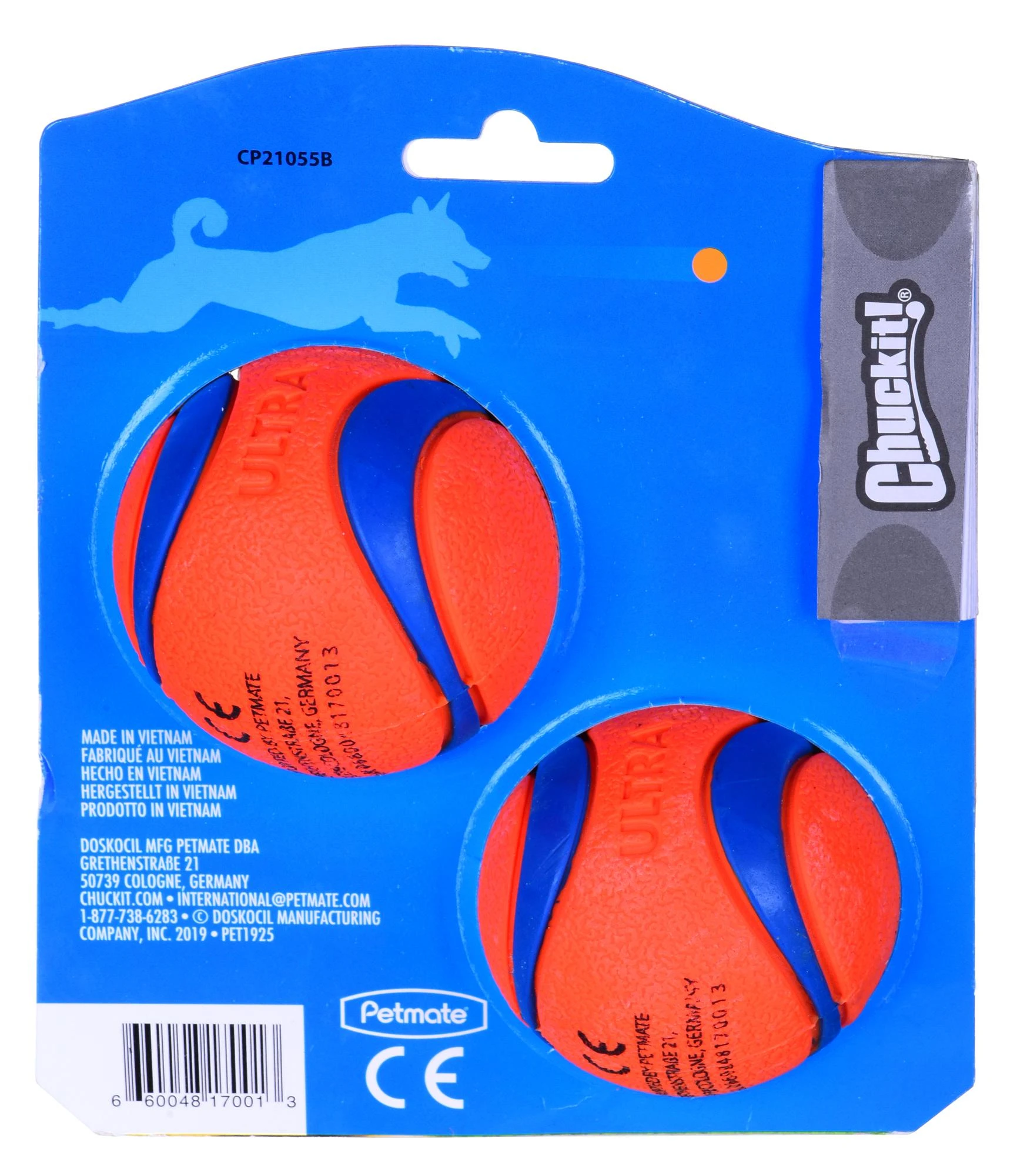 Chuckit Ultra kamuoliukas M dydžio, 6 cm, 2 vnt. pakuotėje (CHUC17001)