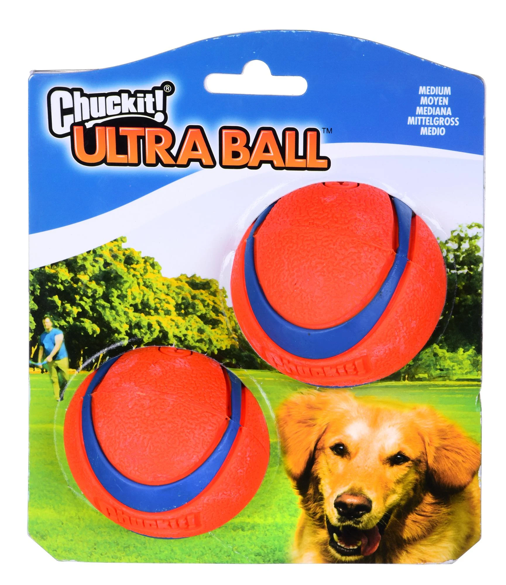 Chuckit Ultra kamuoliukas M dydžio, 6 cm, 2 vnt. pakuotėje (CHUC17001)