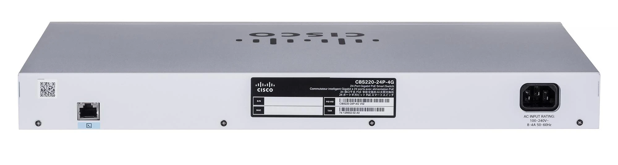 Šakotuvas Cisco CBS220 SMART 24-PORT GE POE - 4X1G SFP