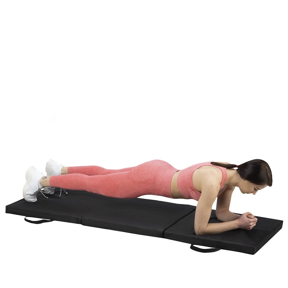 Sulankstomas gimnastikos kilimėlis HMS Premium MGS02 1800x600mm, juodas