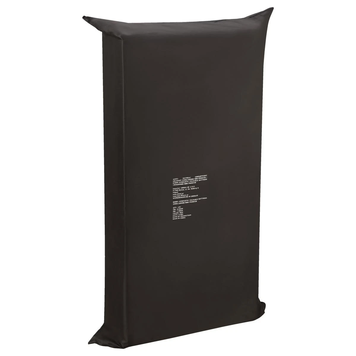 Sulankstomas gimnastikos kilimėlis HMS Premium MGS01 2400x1200mm, juodas