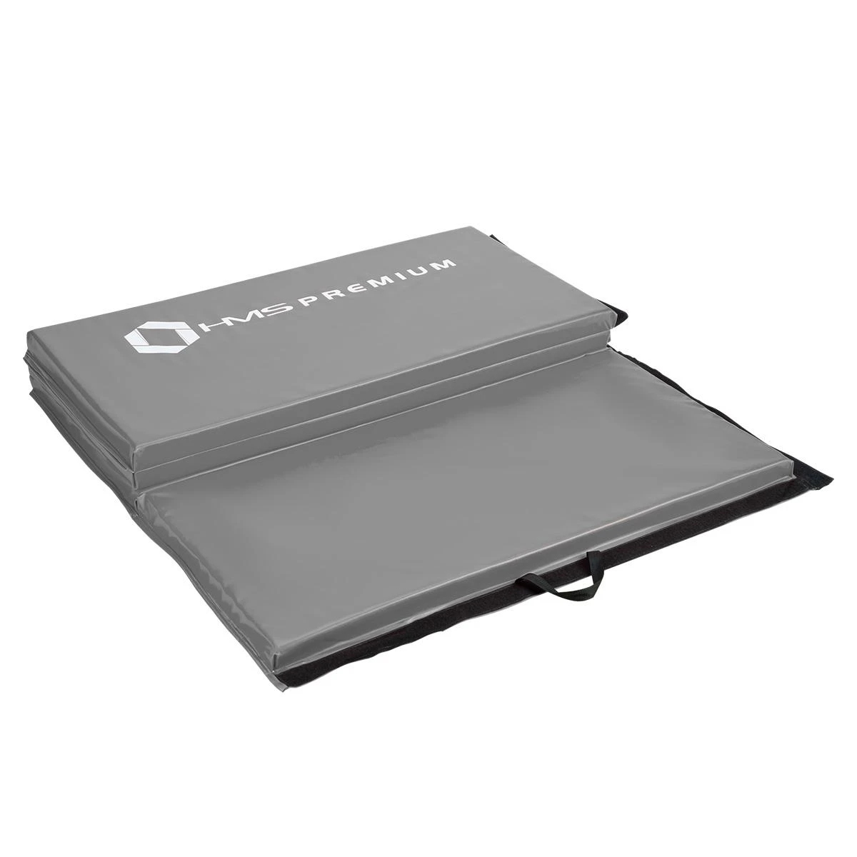 Sulankstomas gimnastikos čiužinys HMS Premium MGS01, 2400x1200mm, pilkas