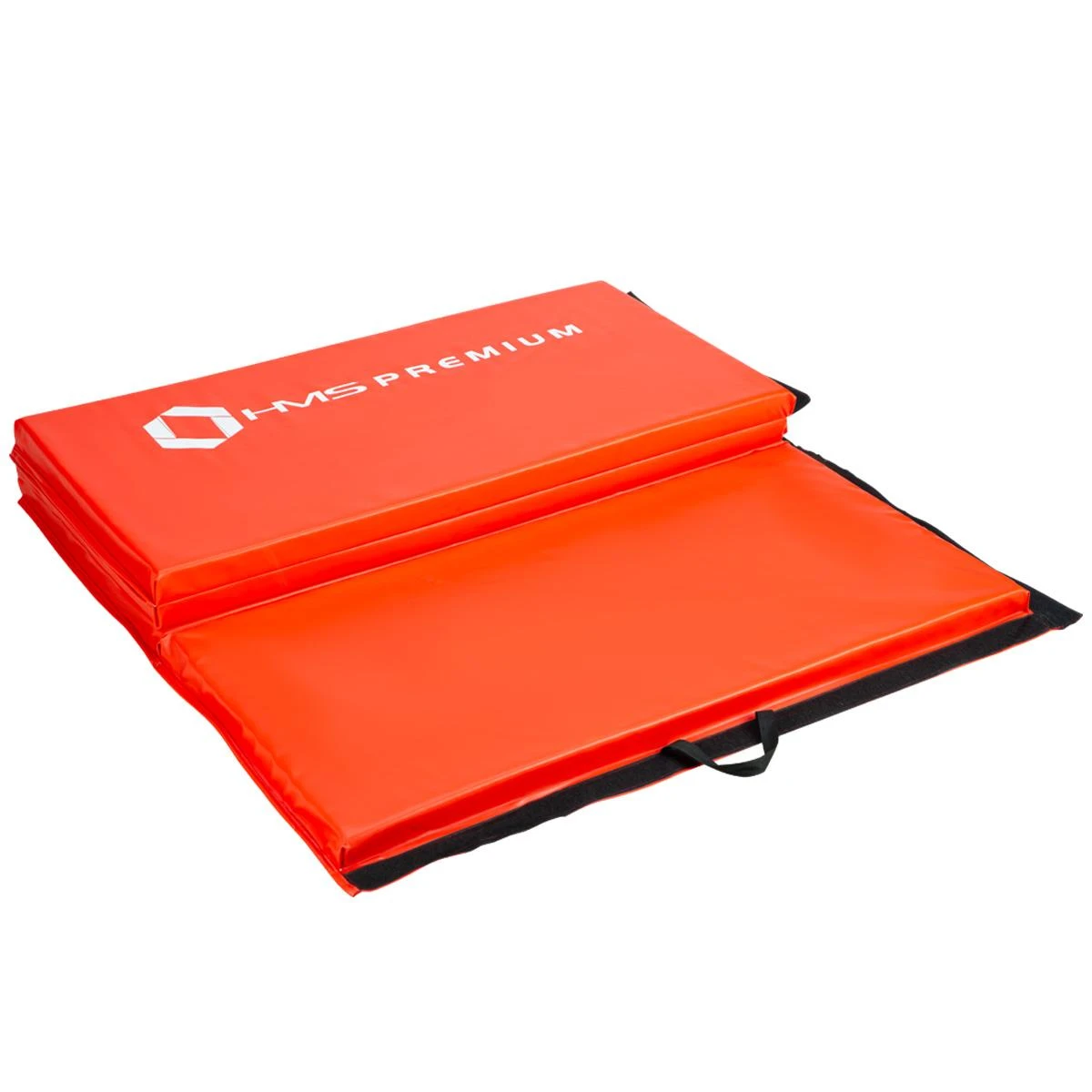 Sulankstomas gimnastikos kilimėlis HMS Premium MGS01 2400x1200mm, raudonas