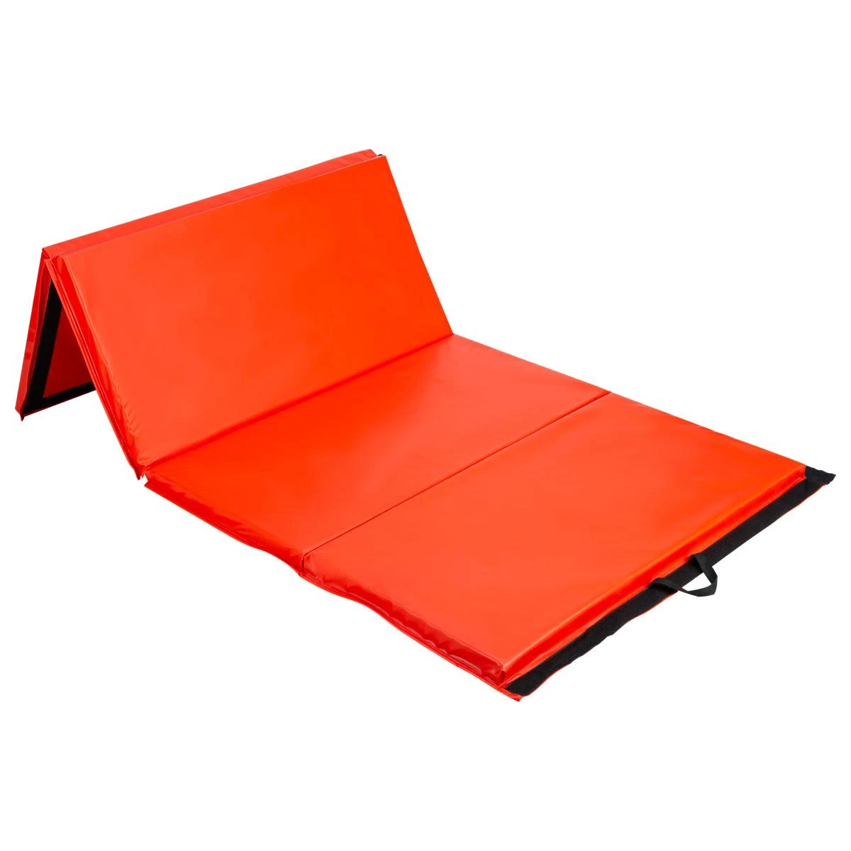 Sulankstomas gimnastikos kilimėlis HMS Premium MGS01 2400x1200mm, raudonas