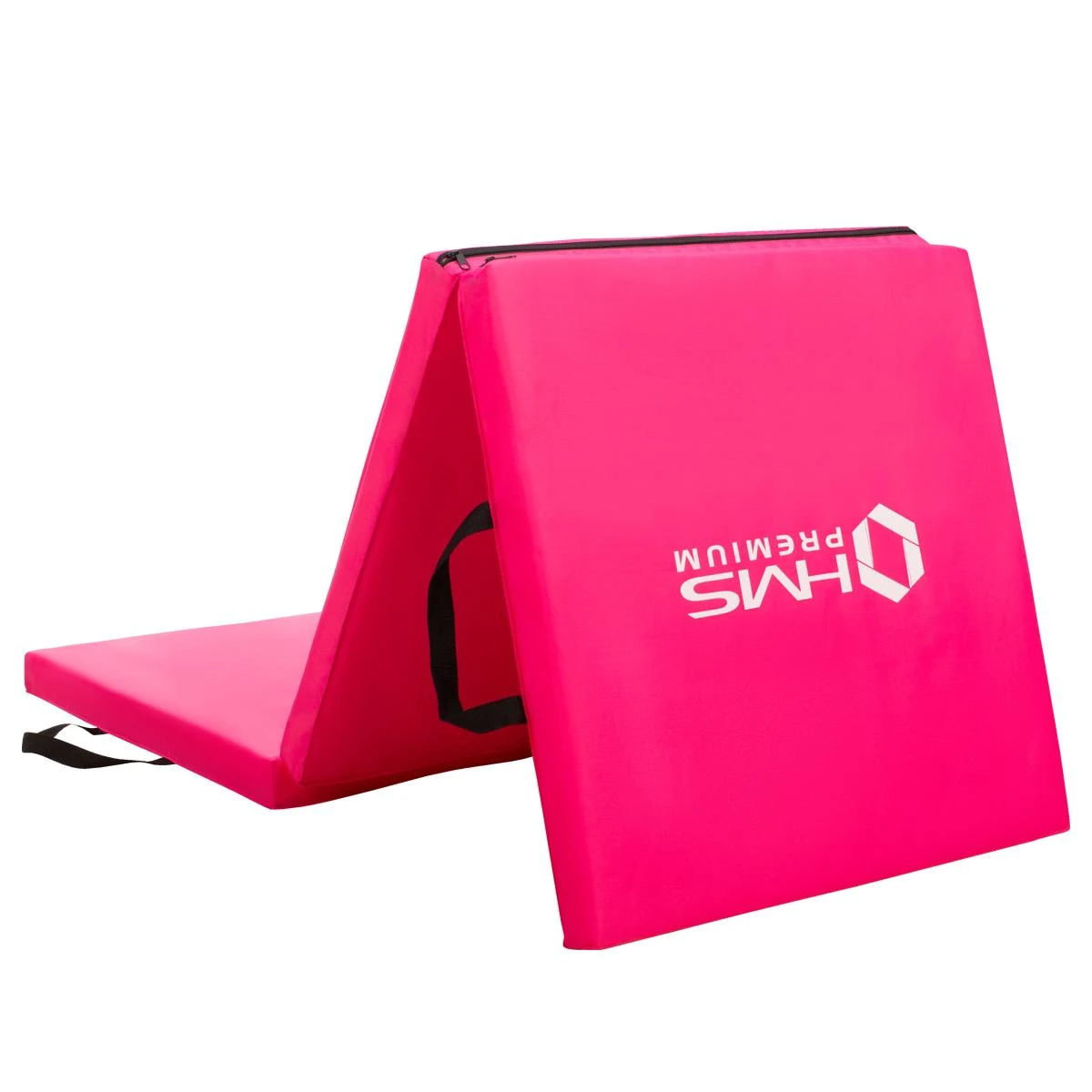 Sulankstomas gimnastikos kilimėlis HMS Premium MGS02 1800x600mm, rožinis