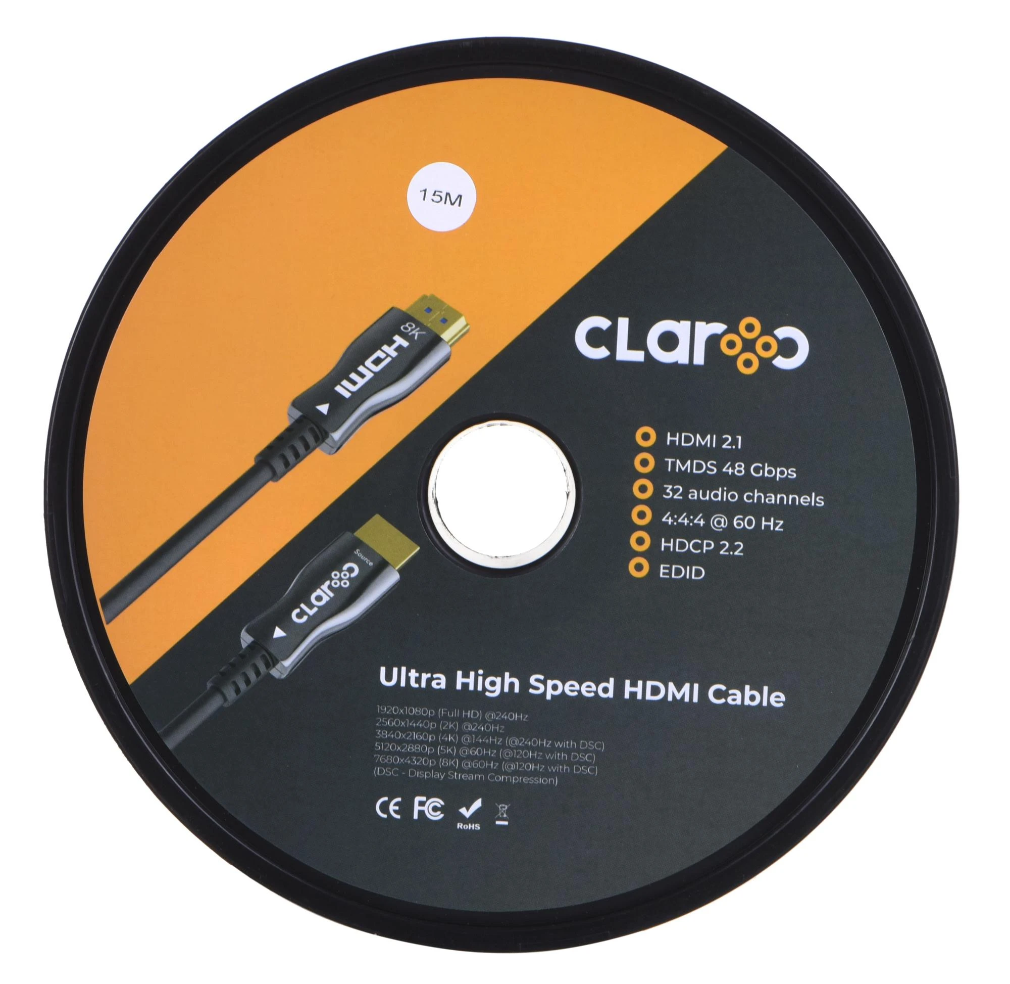 Claroc HDMI 2.1 AOC 8K 120Hz 15,0m