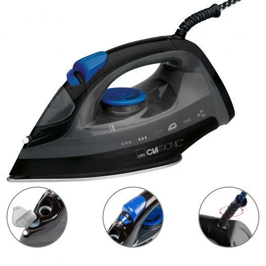 Lygintuvas - Clatronic DB 3703 1800 W Nerūdijančio Plieno Juodas, Pilkas