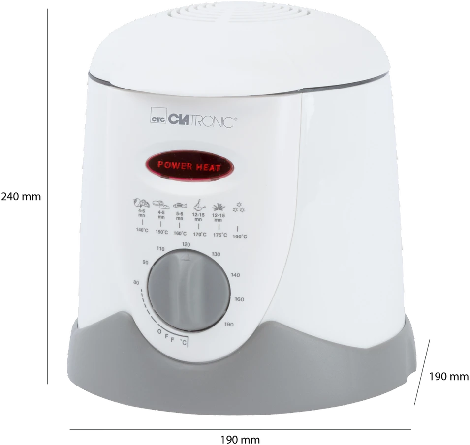 Clatronic Fondue gruzdintuvė FFR 2916 balta/pilka