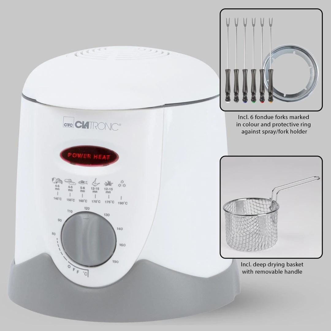 Clatronic Fondue gruzdintuvė FFR 2916 balta/pilka