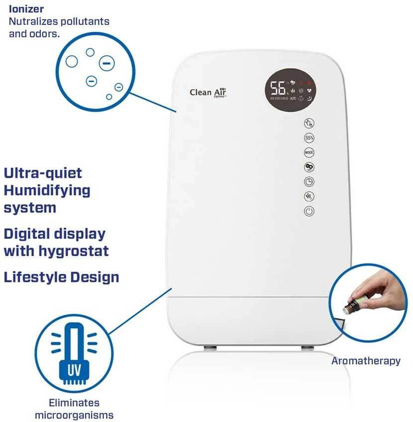Oro drėkintuvas-jonizatorius Clean Air Optima CA-607W