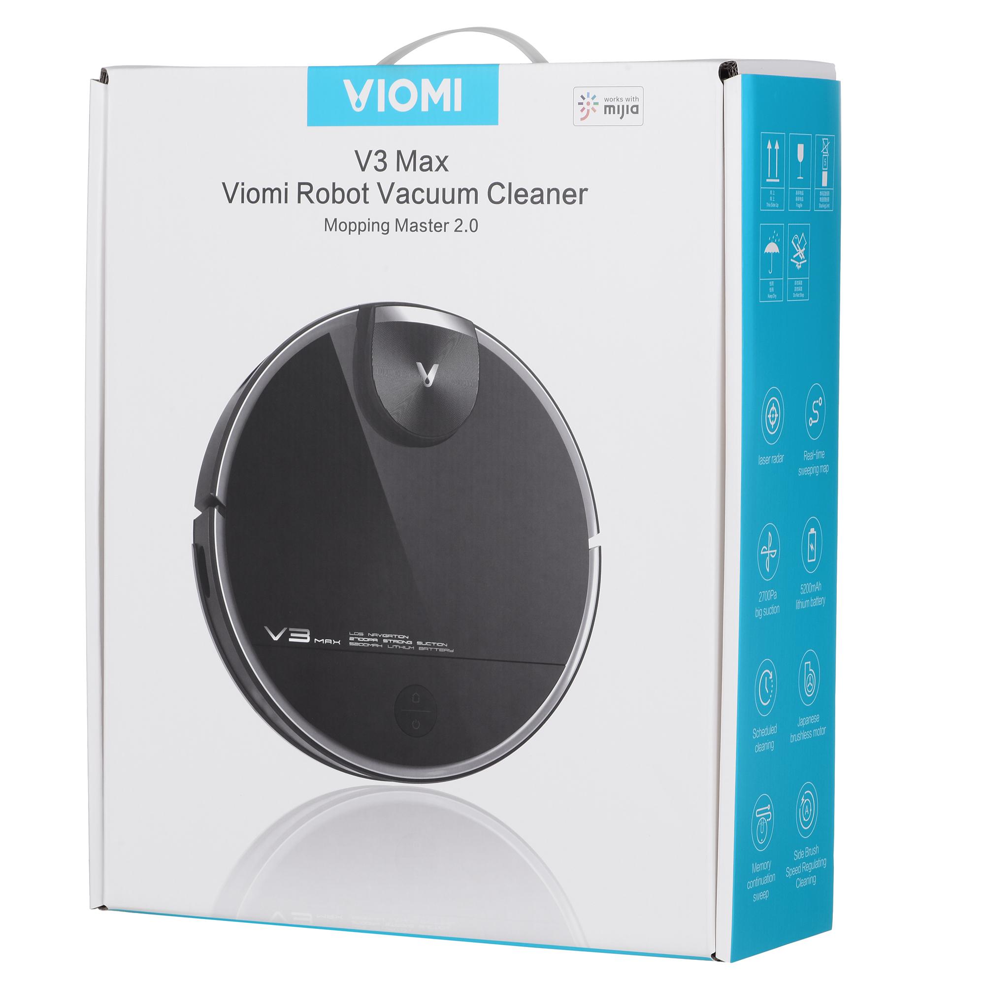 Dulkių siurblys - robotas Viomi V3 Max, Juodas, modelis - V-RVCLM27B ...