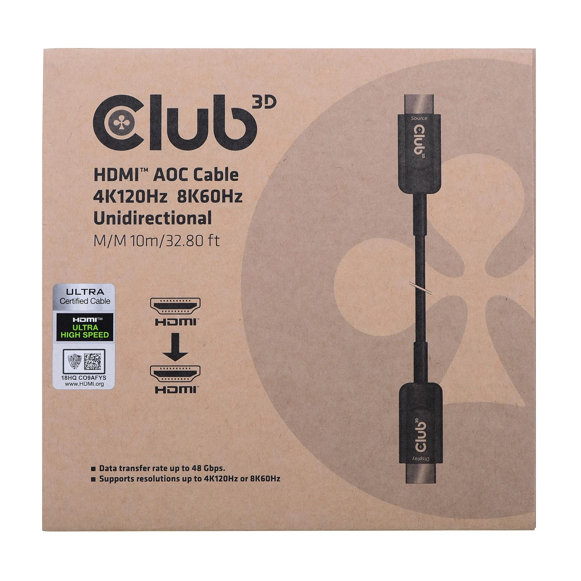 Club 3D HDMI AOC laido pakuotė