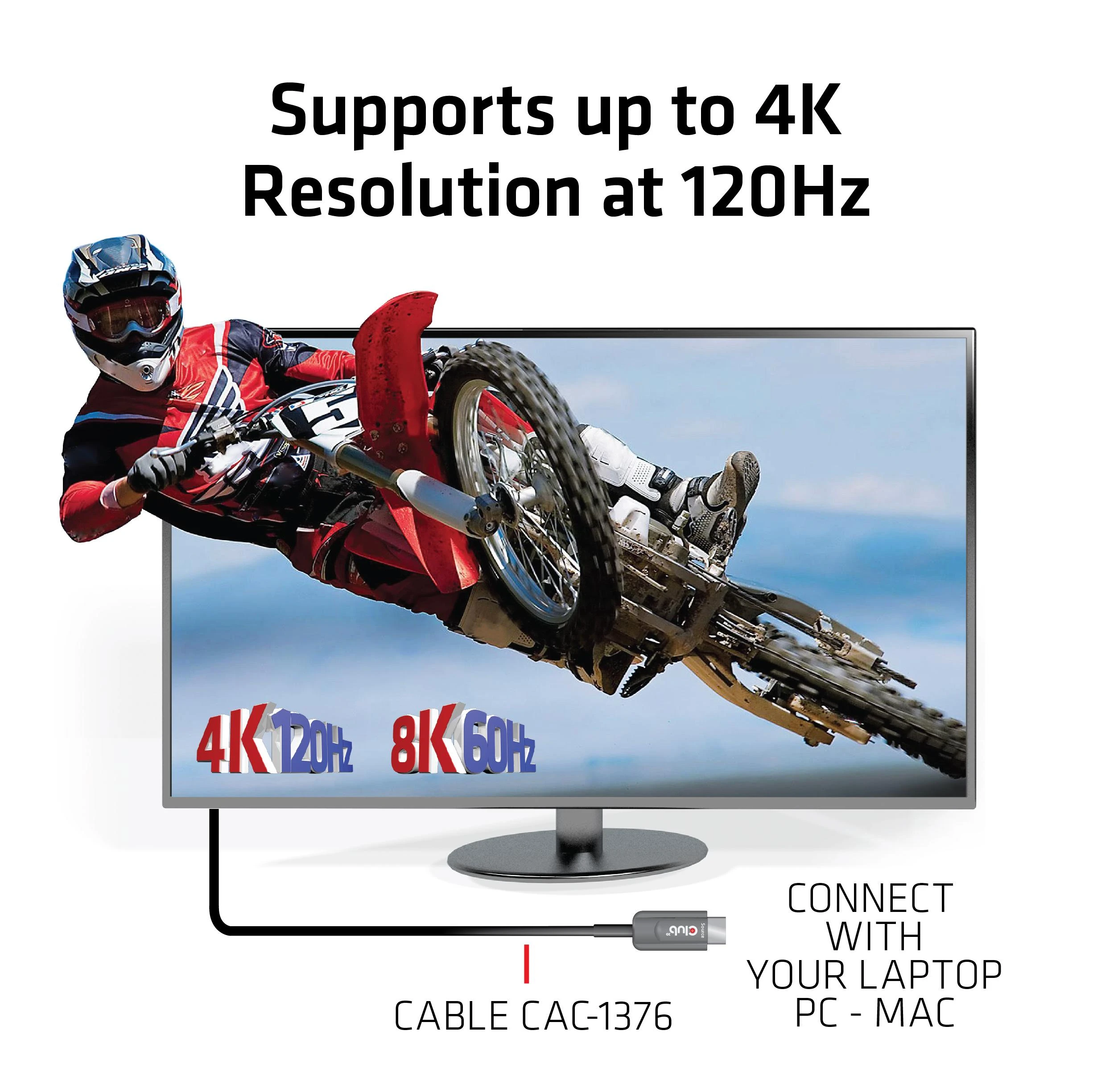 Club 3D HDMI AOC Kabelis 10m Ultra High Speed 4K120Hz, 8K60Hz St. / St.