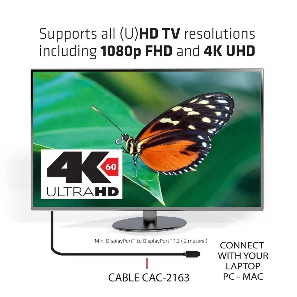 Mini DisplayPort kabelio 4K vaizdo perdavimo galimybės