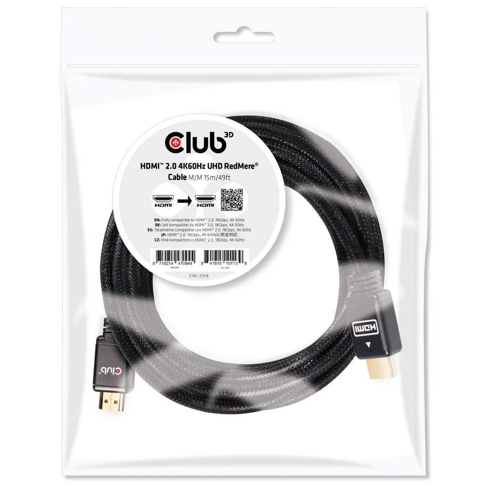 Club 3D HDMI 2.0 kabelis 15m pakuotėje